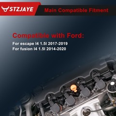 Set of 4 Iridium Spark Plug and 4 Ignition Coil Pack UF735 Compatible with Fo…