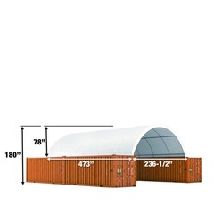 20x40ft Waterproof PVC Fabric Shelter, 17oz Fire Retardant UV Shield