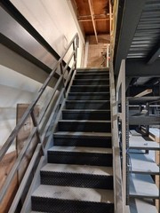 21.5′ x 27′ Steel Mezzanine with Stairs. Heavy Duty .