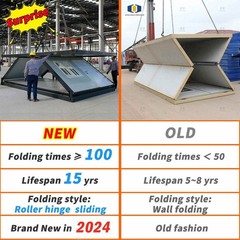 Foldable Container Office Prefab Folding Mobile Home Field Container House20ft