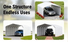 20x30ft Heavy Duty Metal Garage Carport Vehicle Shelter Storage
