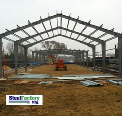 Steel Factory Mfg 60x100x20 Prefab Commercial Building Truck Storage Warehouse
