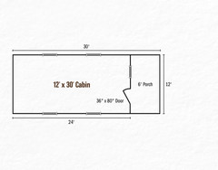 Log Cabin Kit 12′ x 30′ *** SHIPS NATIONWIDE * The Bear Lake Series