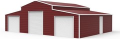 42’x30’x13′ Metal Garage Shed Barn Outdoor Storage Shed Galvanized Steel Red