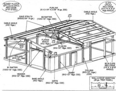 40×60 Steel Building SIMPSON Metal Garage Storage Shop Building Kit