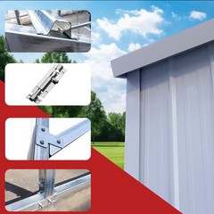 33’x 25’x 14′ Metal Car Garage/Outdoor Storage Shed/Heavy-Duty Steel Barn White