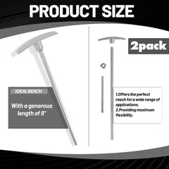 TonGass (2 Pack) RV Waste Valve Extension Tube 9″ -Reliable 9 Inch, Black