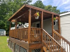 Modular mobile home for sale 14/80ft light green shingle roof and vinyl siding