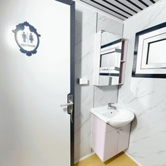 Bastone Outdoor Portable Restroom Mobile Toilet With 1 Shower Bathroom & Sink