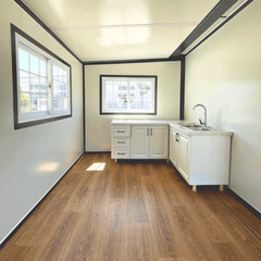 19ftx20ft Expandable Prefab Mobile House w/ Cabinet Mobile Home Container Homes
