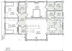 PREFAB LOG CABIN HOME KIT WOODEN SHELL 1938 ft² / 180 m² – DISCOUNT CARD 3% off