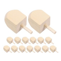 15 Pcs Unfinished Craft Wood Shapes Ornaments Hanukkah Gyro Toys