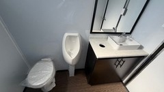2 Station Portable Restroom Trailer 7′ x 14′ Unisex, Upscale Design