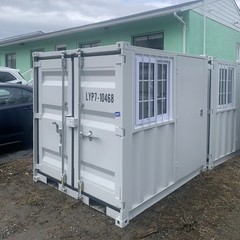 7FT Cubic Shipping Container | Lockable Door & Window | Portable Office | Storag