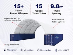 Chery 40’x40’x15′ Double Truss Shipping Container Canopy Shelter