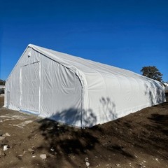 50x100x23 Double Truss Storage Building Shelter – Premium 26oz PVC Canvas Fabric