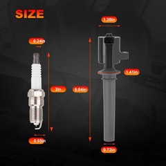 DG500 Set of 6 Ignition Coil Pack and Iridium Spark Plug Compatible with Ford…