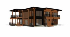 MODERN WOODEN HOUSE KIT #LH-219 ECO FRIENDLY WOOD PREFAB DIY BUILDING CABIN HOME