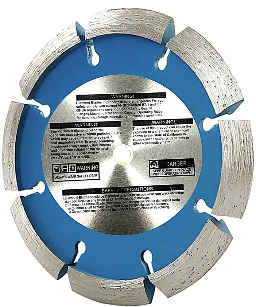 4″ -V- Crack Chaser Diamond Blade with .250″ Segment joint widening