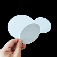 White PVC Round Board Circular Plastic Sheet Disc Thick3-30mm Dia20-300mm