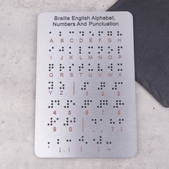 Braille Alphabet And Numbers Learning Tool – Durable Metal Tactile Bump Reading