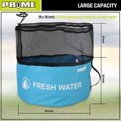 PR1ME 4 Pack Waterproof RV Hose Bag Storage, Utility 18 X 18 Inches, Blue