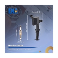 ENA 8 Ignition Coil Pack and Iridium Spark Plug Set 2005-2008 Compatible with…