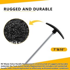 RV Sewer Waste Valve Extension Rod 7″&10″,rv Black Tank Pull Handle…