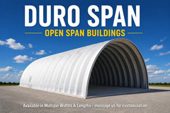 40x40x18 DuroSPAN Steel Quonest Hut Home Cabin Open Ends Factory DiRECT DIY