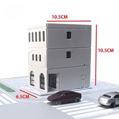 1/100 Diorama Road Street School Community Miniature Buildings Model Ornaments
