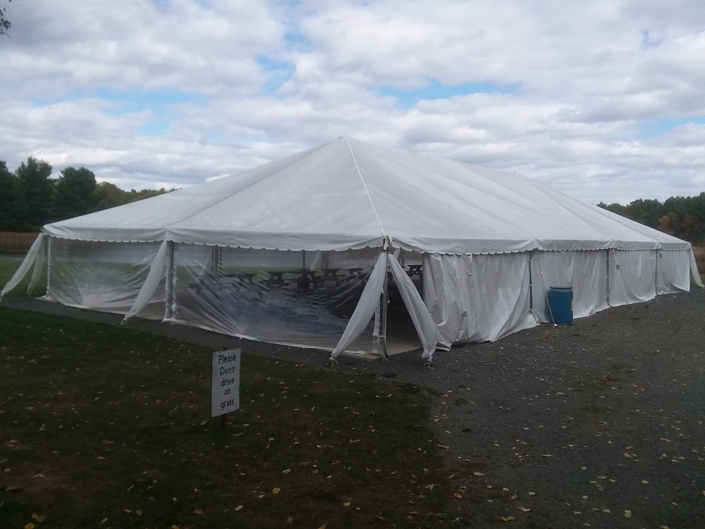 40 x 80 Commercial Canopy Clear Span Twin Tube Frame Outdoor Wedding Party Tent