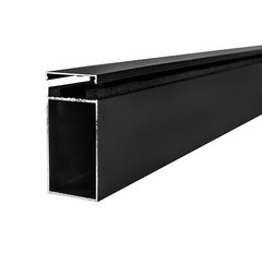 CGP Single-Slide Door System, Glass Aluminum Wall 10′ x 8′, Black