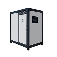Portable Restroom Mobile Toilet Cabin Outdoor Shower Room w/Sink&Ventilation Fan
