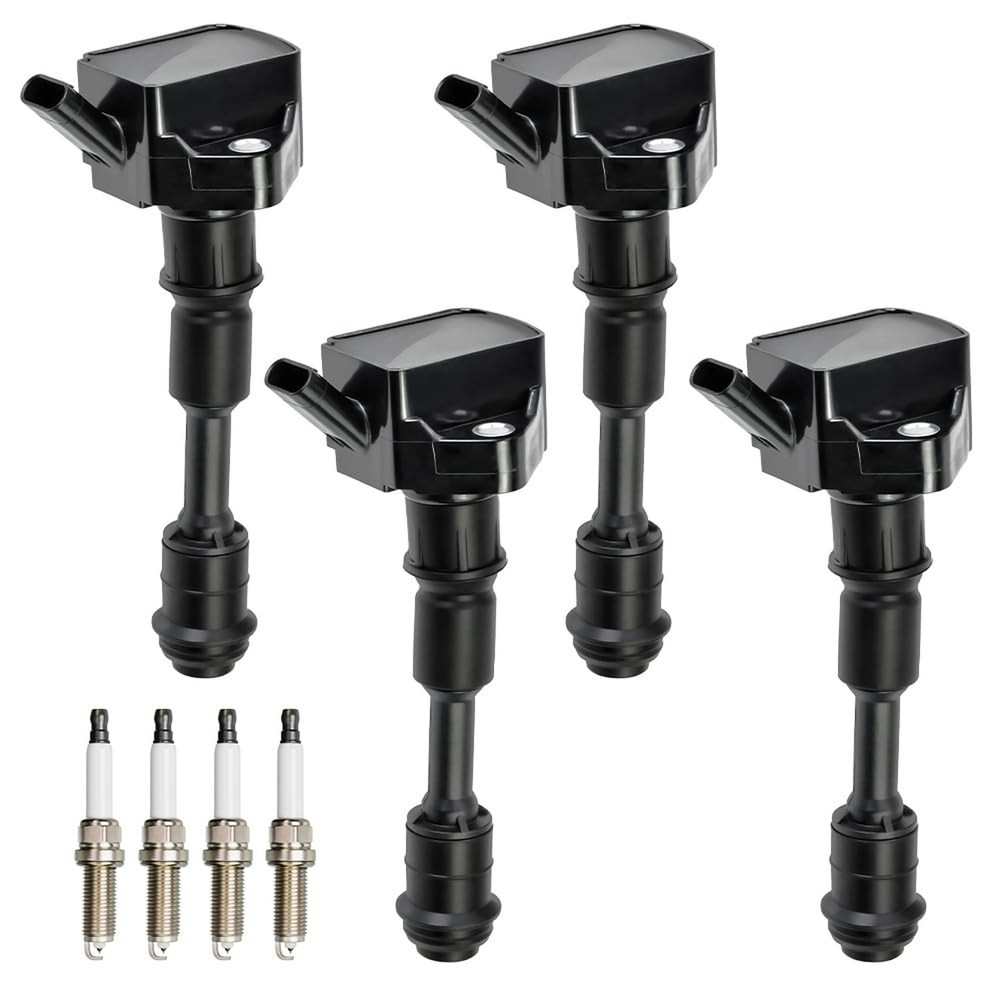 4 PCS UF756 Ignition Coil Pack with 31312514 Coil Pack Set Iridium Spark Plug…