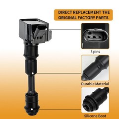 4 PCS UF756 Ignition Coil Pack with 31312514 Coil Pack Set Iridium Spark Plug…