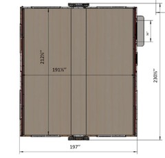 Bastone Expandable Prefab House Mobile Home Portable Container Office 16½x 20ft