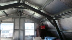 INSULATED! Galvanized STEEL GAMBREL BUILDING KIT CABIN-can add garage later
