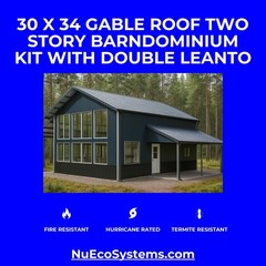 Florida HURRICANE RATED Gable 2 Story Galvanized Steel Barndominium Home Kit
