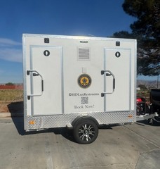 Portable Restroom Trailer 2 Station Luxury Bathroom Trailer Event Rental