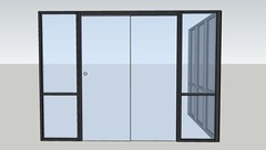 CGP Single-Slide Door System, Glass Aluminum 2-Wall 11’x8’x8′, Black