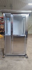 Stainless Steel Attendant Booth – Insulated w/ Lights & Power – 56″x56″x92″