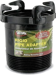 Valterra T1027 Rotating Rigid Sewer Pipe Bayonet Adapter with 3 Inch, Black