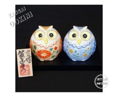 Couple OWL Deko-Mori Japanese Kutani ceramic
