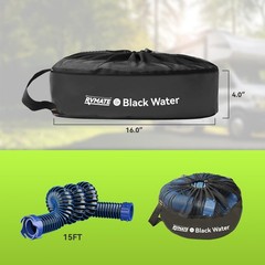 RVMATE RV Hose Bags 3 Pack, Waterproof Storage 3-bag set, Black,Blue,Green