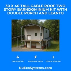 Florida HURRICANE RATED Gable 2 Story Galvanized Steel Barndominium Home Kit