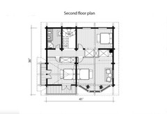 MODERN LOG HOUSE KIT #LH-190 ECO FRIENDLY WOOD PREFAB DIY BUILDING CABIN HOME