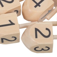 10 Pcs Festive Wooden Top Chanukah Spinning Tops Party Decorations