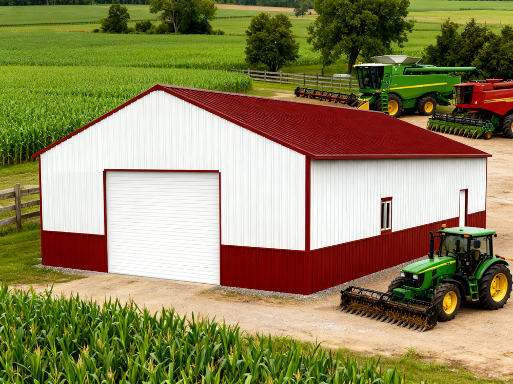 51x31x18 Metal Garage Barn Shed w/Electric Roller Shutter Door Carport 1581Sq.ft