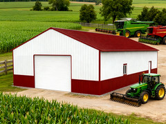 51x31x18 Metal Garage Barn Shed w/Electric Roller Shutter Door Carport 1581Sq.ft