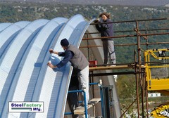 Steel Metal Arch Roof Quonset 42x60x17 Construction and Equipment Storage Cover